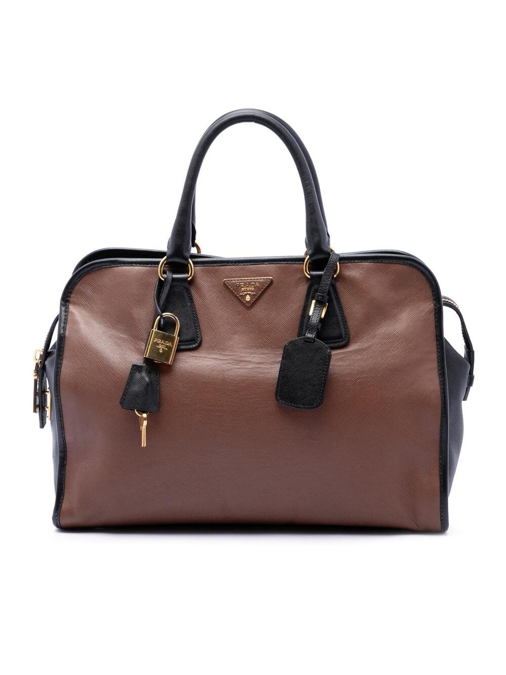 Prada Bicolor Saffiano Top Handle #368503P67B